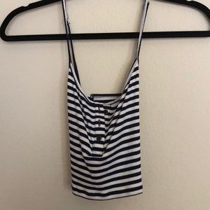 Cross cross striped tank